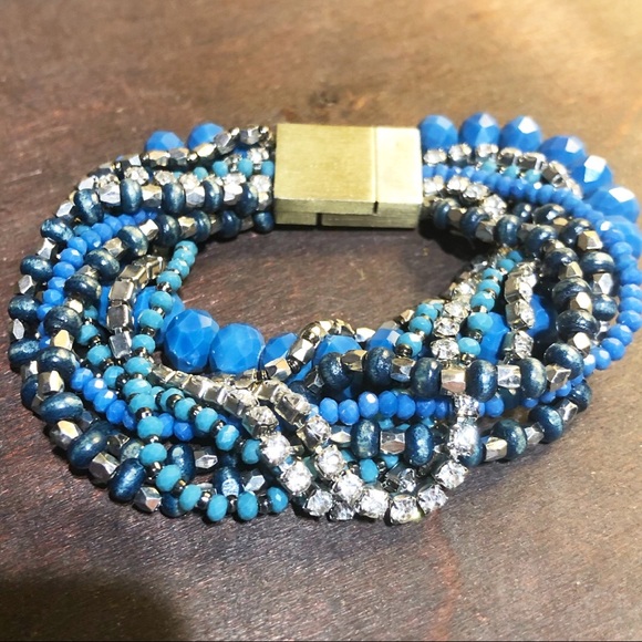 Anthropologie Jewelry Nwot Serefina Braceket Multi Strand
